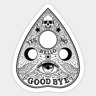 Ouija Planchette Board. All Seeing Eye Sticker